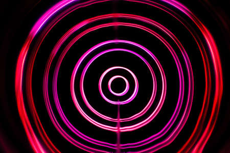Sound waves in the dark in full colorの写真素材