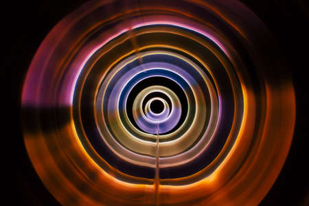 Sound waves in the dark in full colorの写真素材
