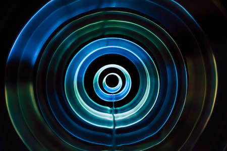 Sound waves in the dark in full colorの写真素材