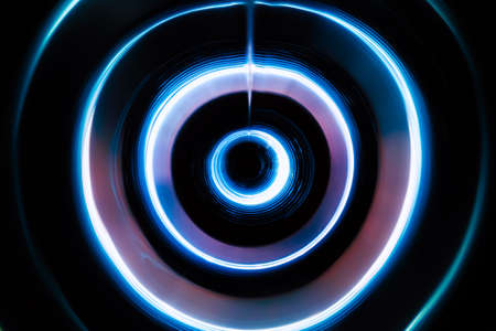 Sound waves in the dark in full colorの写真素材