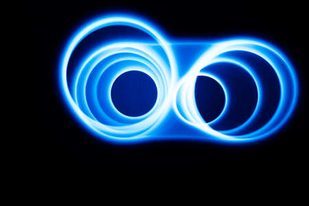 Sound waves in the dark in full colorの写真素材