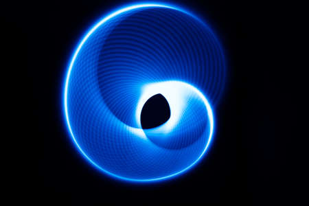 Sound waves in the dark in full colorの写真素材