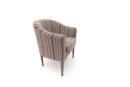 Classic soft chair. Isolated on white background with shadowの写真素材