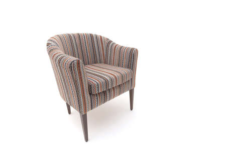 Classic soft chair. Isolated on white background with shadowの写真素材