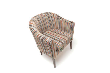 Classic soft chair. Isolated on white background with shadowの写真素材