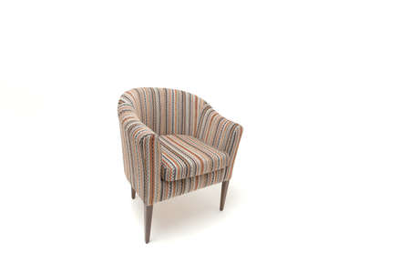Classic soft chair. Isolated on white background with shadowの写真素材