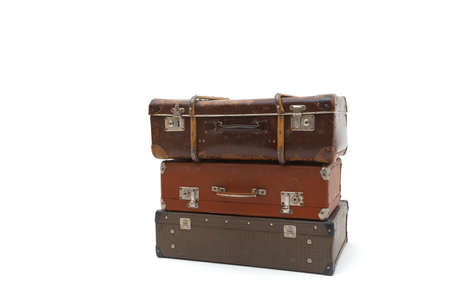 Suitcases on white background. Isolated on white backgroundの写真素材