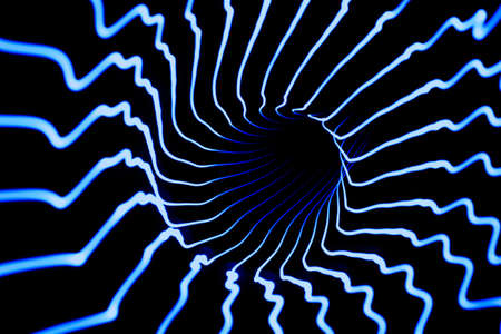 Sound waves in the darkの写真素材