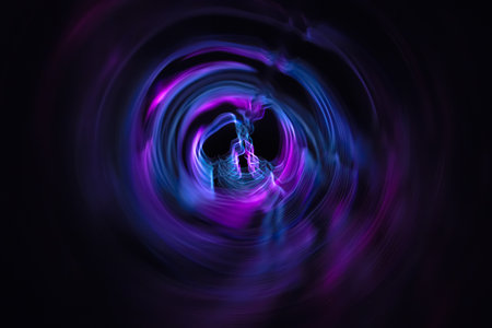 Yoga meditation hands woman in yoga lotus pose with aura spiritualの写真素材