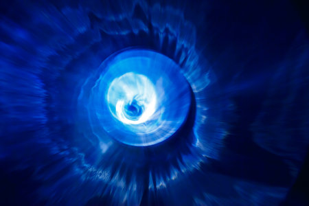 Sound waves in the darkの写真素材