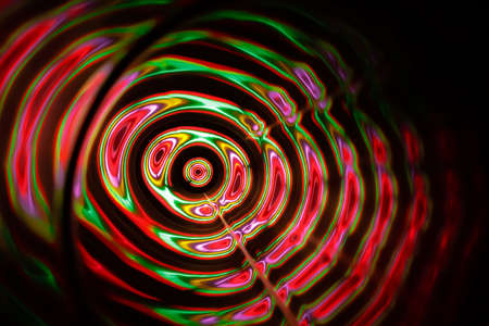 Sound waves in the dark in full colorの写真素材