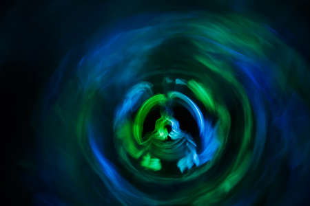 Yoga meditation in lotus pose with spiritual aura. Balancing your life concept. soft focusの写真素材