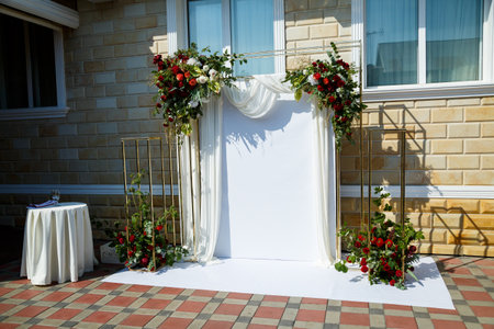 beautiful decor on a wedding dayの写真素材