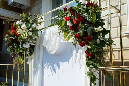 beautiful decor on a wedding dayの写真素材