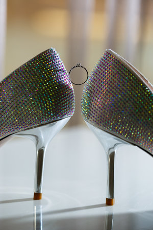 Women's shoes, wedding shoes, shoes of the brideの写真素材