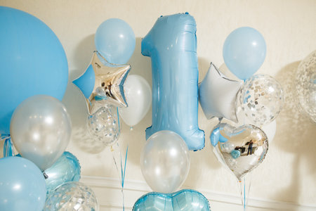 Decoration and decor for children's partyの写真素材