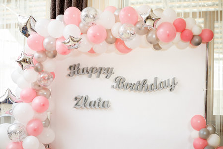 Decoration and decor for children's partyの写真素材