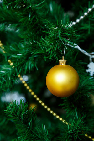 Christmas tree toys and Christmas presentsの写真素材