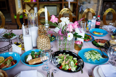 Beautiful and delicious restaurant mealsの写真素材