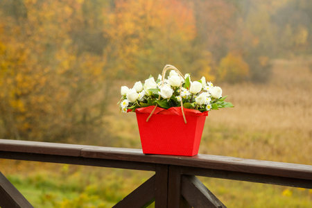 beautiful decor on a wedding dayの写真素材