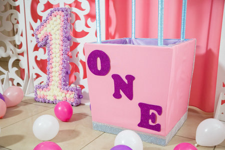 Decoration and decor for children's partyの写真素材