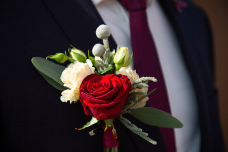 groom's accessories on the wedding day