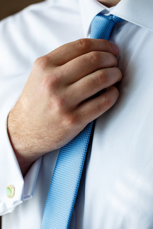 groom's accessories on the wedding dayの写真素材