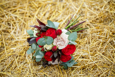 beautiful wedding bouquet for the brideの写真素材