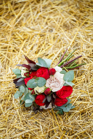 beautiful wedding bouquet for the brideの写真素材
