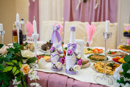 beautiful decor on a wedding dayの写真素材
