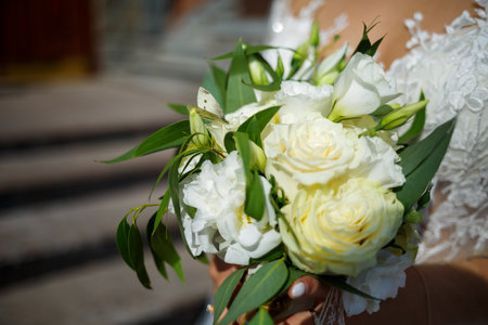 beautiful wedding bouquet for the brideの写真素材
