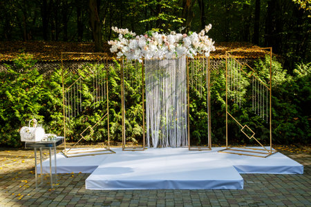 beautiful decor on a wedding dayの写真素材