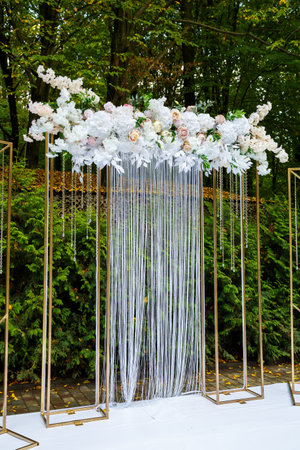 beautiful decor on a wedding dayの写真素材