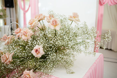 beautiful decor on a wedding dayの写真素材