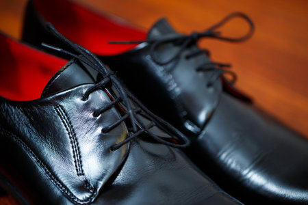 men's wedding accessories on the wedding dayの写真素材