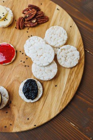 Rice round dietary loaves for healthy eating. Healthy Eating.の写真素材