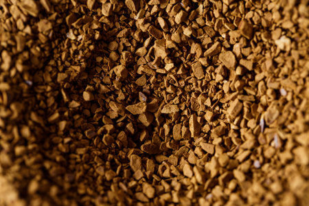 Granules of instant coffee backgroundの写真素材