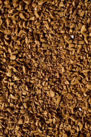 Granules of instant coffee backgroundの写真素材
