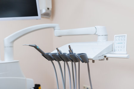 Dentistry. Dentistry. Medicine, medical equipment and dentistry. Dental clinic cabinet with chair. Dental office.の写真素材