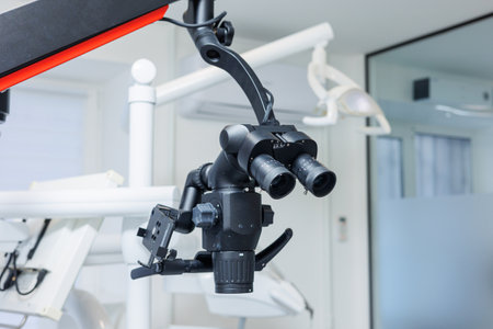 Dentistry. Dentistry. Medicine, medical equipment and dentistry. Dental office. Dental microscopeの写真素材