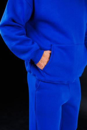 This stylish blue athletic wear is absolutely perfect for both fitness enthusiasts and modern fashion lovers alikeの写真素材