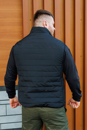 Discover this stylish and versatile outdoor jacket, crafted for maximum comfort and chic style, making it perfect for your adventurous escapades or everyday casual wearの写真素材