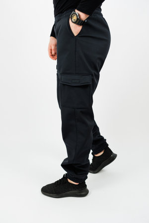 Discover our stylish black cargo pants designed for comfort and versatility, perfect for casual outings or active lifestyles. Elevate your wardrobe effortlesslyの写真素材