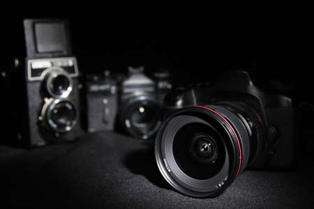 Generations cameras. Digital and film.の写真素材