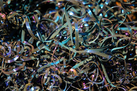 The steel colored metal shavingsの写真素材