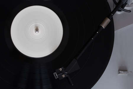Vinyl player. The rotating disk