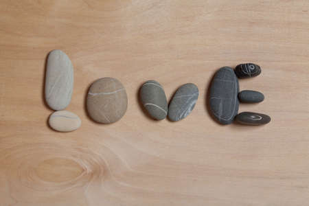 Inscription from stones. Love.の写真素材