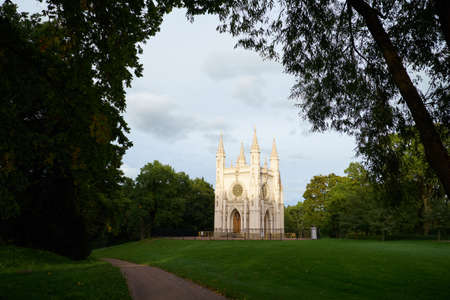 Gothic chapel in Peterhof. Petersburgの写真素材