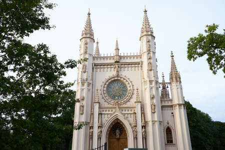 Gothic chapel in Peterhof. Petersburgの写真素材