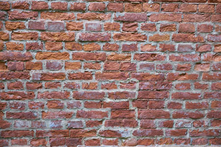 Red old brick wall. Textureの写真素材